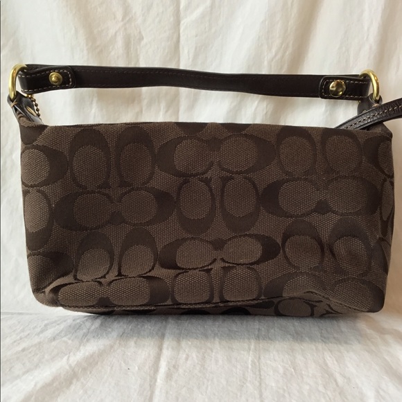Coach Signature Brown Canvas/Leather Shoulder Bag - Picture 2 of 3